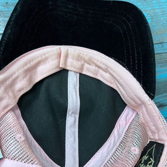 Vintage Y2K Vancouver Canucks RBK by Roger Edwards Pink & Black Velour Cap - Picture 7 of 9